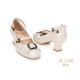 Iris Corolla Frame Square Heel Shoes(Reservation/8 Colours/Full Payment Without Shipping)